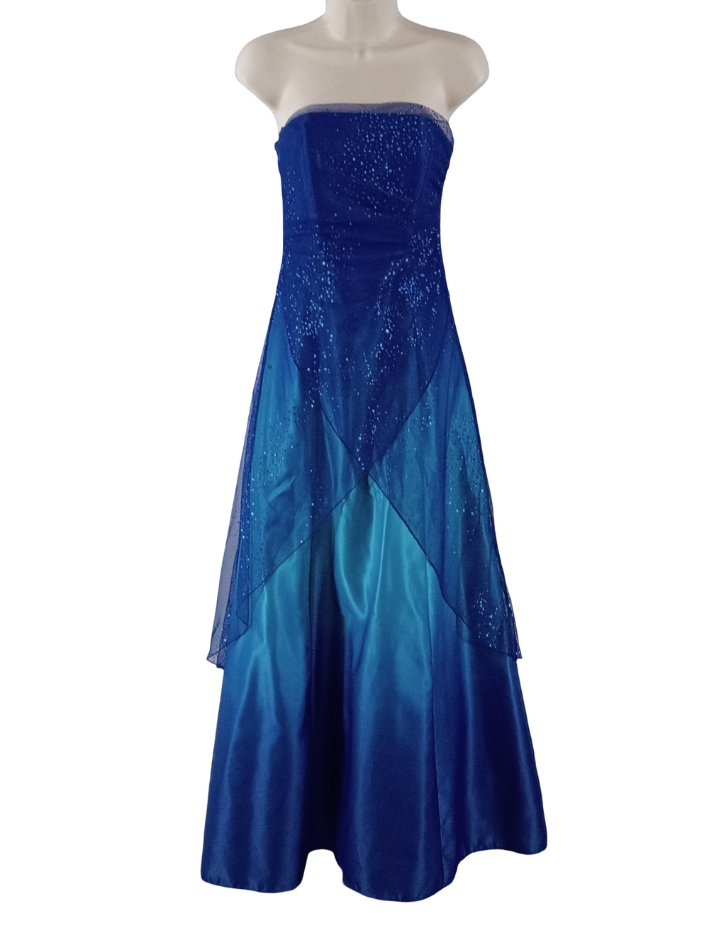 Jump Juniors Strapless Blue Ombre Formal Dress
